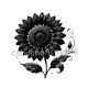 fleur noir et blanc
