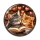 Cabochon Résine - chat livre