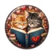 Cabochon Résine - chat livre