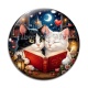 Cabochon Verre - chat livre