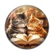 Cabochon Résine - chat livre