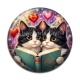 Cabochon Résine - chat livre
