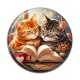 Cabochon Résine - chat livre