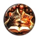 Cabochon Résine - chat livre