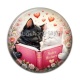 Cabochon Résine - chat livre