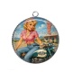 Pendentif Cabochon Argent - pin up