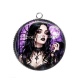 Pendentif Cabochon Argent - femme gothique