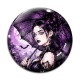 Cabochon Verre - femme gothique