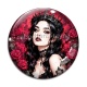 Cabochon Verre - femme gothique