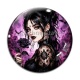 Cabochon Verre - femme gothique