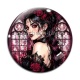 Cabochon Verre - femme gothique