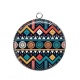 Pendentif Cabochon Argent - fond aztèque