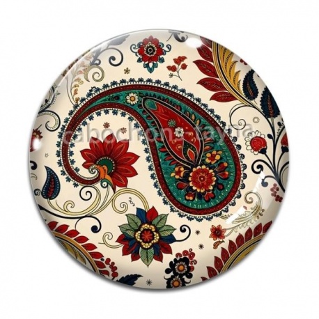 Cabochon Verre - fleur