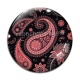 Cabochon Verre - feuile et fleur