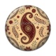 Cabochon Résine - feuille et fleur