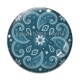 Cabochon Verre - feuille et fleur