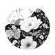 fleur noir et blanc
