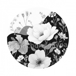 fleur noir et blanc