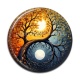 Cabochon Résine - yin yang arbre de vie