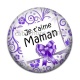 Cabochon Résine - maman je t'aime