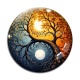 Cabochon Verre - yin yang arbre de vie
