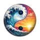 Cabochon Résine - yin yang 