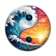 Cabochon Verre - yin yang 