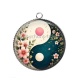 Pendentif Cabochon Argent - yin yang 