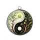 Pendentif Cabochon Argent - yin yang 