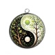 Pendentif Cabochon Argent - yin yang 