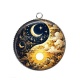 Pendentif Cabochon Argent - yin yang 