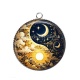 Pendentif Cabochon Argent - yin yang 