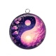 Pendentif Cabochon Argent - yin yang 
