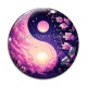 Cabochon Verre - yin yang 