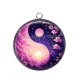 Pendentif Cabochon Argent - yin yang 
