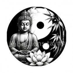 bouddha méditation yin yang 