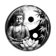 Cabochon Résine - bouddha méditation yin yang 
