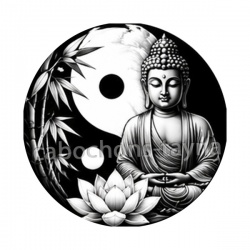 bouddha méditation yin yang 