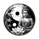 Cabochon Résine - bouddha méditation yin yang 