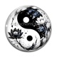Cabochon Verre - bouddha méditation yin yang 