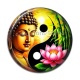 Cabochon Résine - bouddha méditation yin yang 