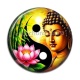 Cabochon Résine - bouddha méditation yin yang 
