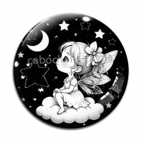 Cabochon Verre - petite fée