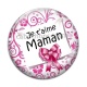 Cabochon Verre - maman je t'aime