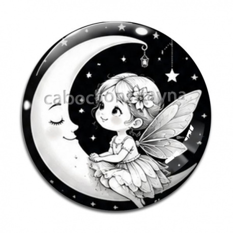 Cabochon Verre - petite fée