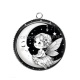 Pendentif Cabochon Argent - petite fée
