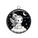 Pendentif Cabochon Argent - petite fée