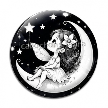 Cabochon Verre - petite fée