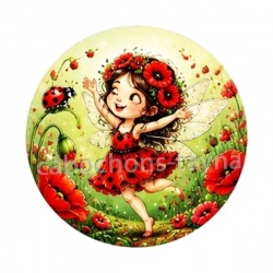 petite fée coccinelle coquelicot