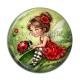 Cabochon Résine - petite fée coccinelle coquelicot